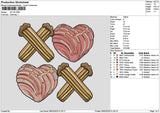 Hearts0803 Embroidery File 6 sizes