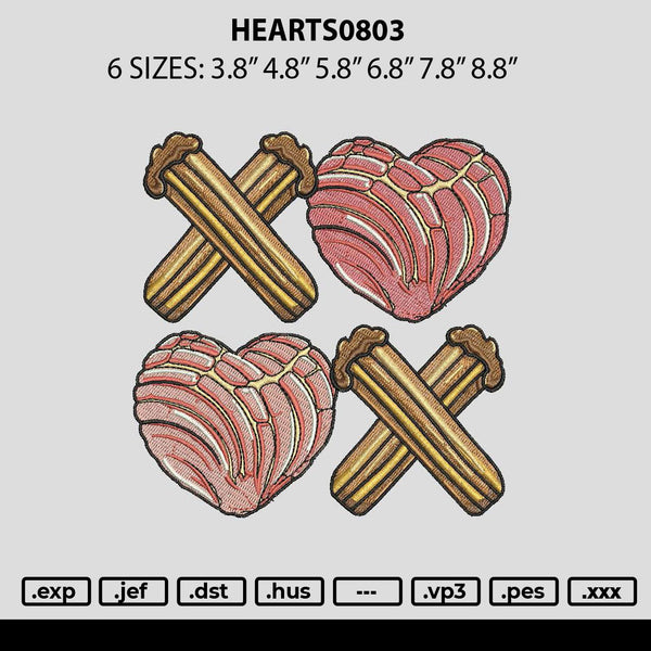 Hearts0803 Embroidery File 6 sizes