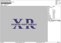 Xrtext Embroidery File 6 sizes