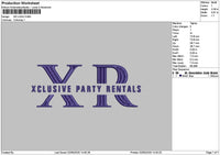 Xrtext Embroidery File 6 sizes