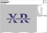 Xrtext Embroidery File 6 sizes