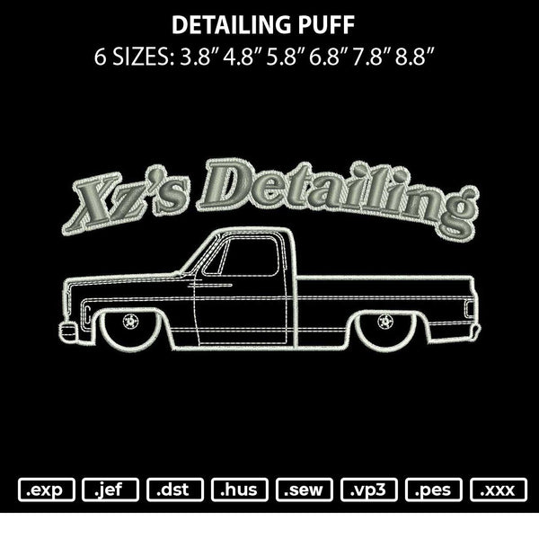 Detailing Puff Embroidery File 6 sizes