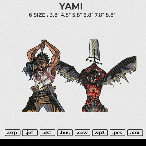 YAMI Embroidery File 6 size