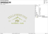 YELLOWSTONE Embroidery File 6 size