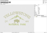 YELLOWSTONE Embroidery File 6 size