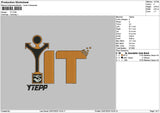 Yit Text Embroidery File 6 sizes