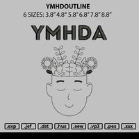 Ymhdoutline Embroidery File 6 sizes