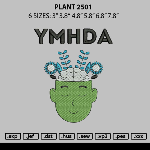 Plant 2105 Embroidery File 6 sizes