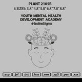Plant 2105b Embroidery File 6 sizes