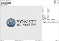 YONSEI Embroidery File 6 size