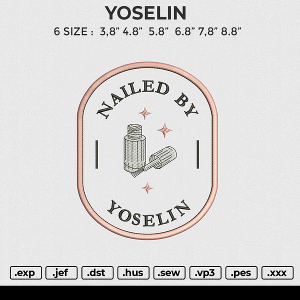 YOSELIN Embroidery File 6 size