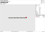 YOU ARE Embroidery File 6 size