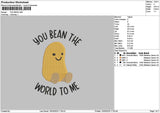Beantext Embroidery File 6 sizes