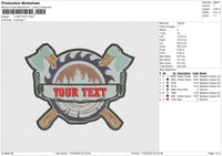 YOUR TEXT Embroidery File 6 size