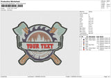 YOUR TEXT Embroidery File 6 size