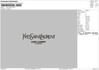 Ysl paris Embroidery File 6 size