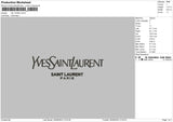 Ysl paris Embroidery File 6 size