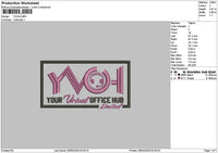 Yvohtext Embroidery File 6 sizes