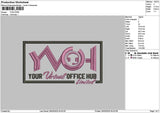 Yvohtext Embroidery File 6 sizes