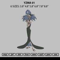Yzma 01 Embroidery File 6 sizes