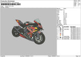 Motor 1203 Embroidery File 6 sizes