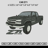 Car Z71 Embroidery File 6 sizes