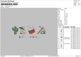 Zacatecastext Embroidery File 6 sizes