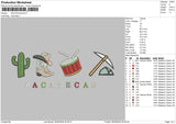 Zacatecastext Embroidery File 6 sizes