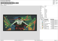 Zoro Rectangle V5 Embroidery File 6 sizes