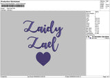 Zaidytext V1 Embroidery File 6 sizes