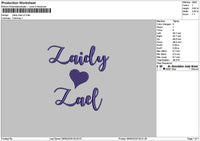 Zaidytext V2 Embroidery File 6 sizes
