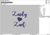 Zaidytext V2 Embroidery File 6 sizes