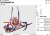 Zoro swoosh 3425 Embroidery File 6 size