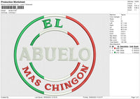 Abuelo Embroidery File 4 size