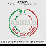 Abuelo Embroidery File 4 size