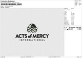 Acts of mercy Embroidery File 6 size