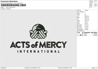 Acts of mercy Embroidery File 6 size