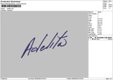 Adelitatext Embroidery File 6 sizes
