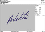 Adelitatext Embroidery File 6 sizes