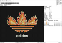 Adidas Flame 13525 Embroidery File 6 size