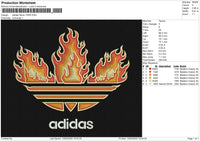 Adidas Flame 13525 Embroidery File 6 size