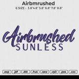 Airbmrushed Embroidery File 6 size