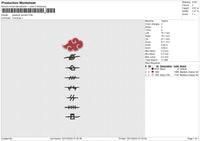 Akatsuki Symbol Embroidery File 6 size