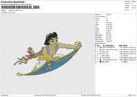 Aladin on Carpet Embroidery File 6 size