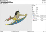 Aladin on Carpet Embroidery File 6 size