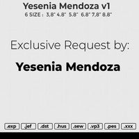 Yesenia Mendoza v1 Embroidery File 5 size