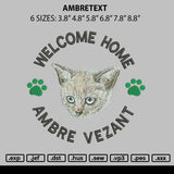 Ambretext Embroidery File 6 sizes