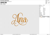 ANA Embroidery File 6 size