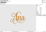ANA Embroidery File 6 size