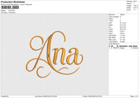 ANA Embroidery File 6 size